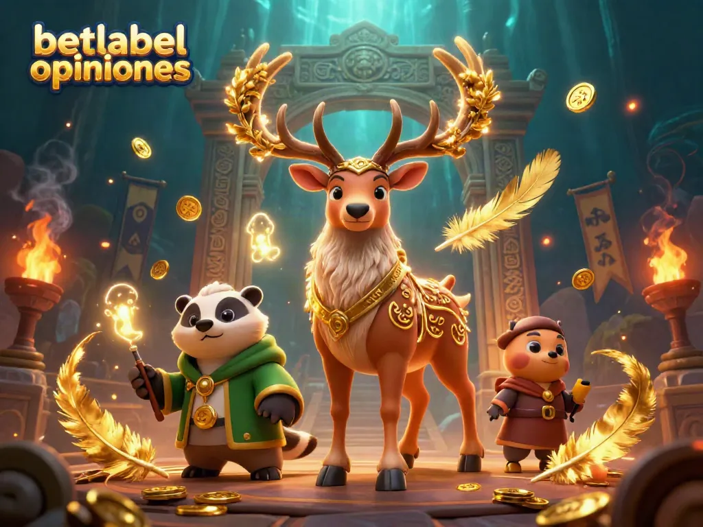 Engage in thrilling gameplay with betlabel opiniones featured in this vibrant casino illustration.